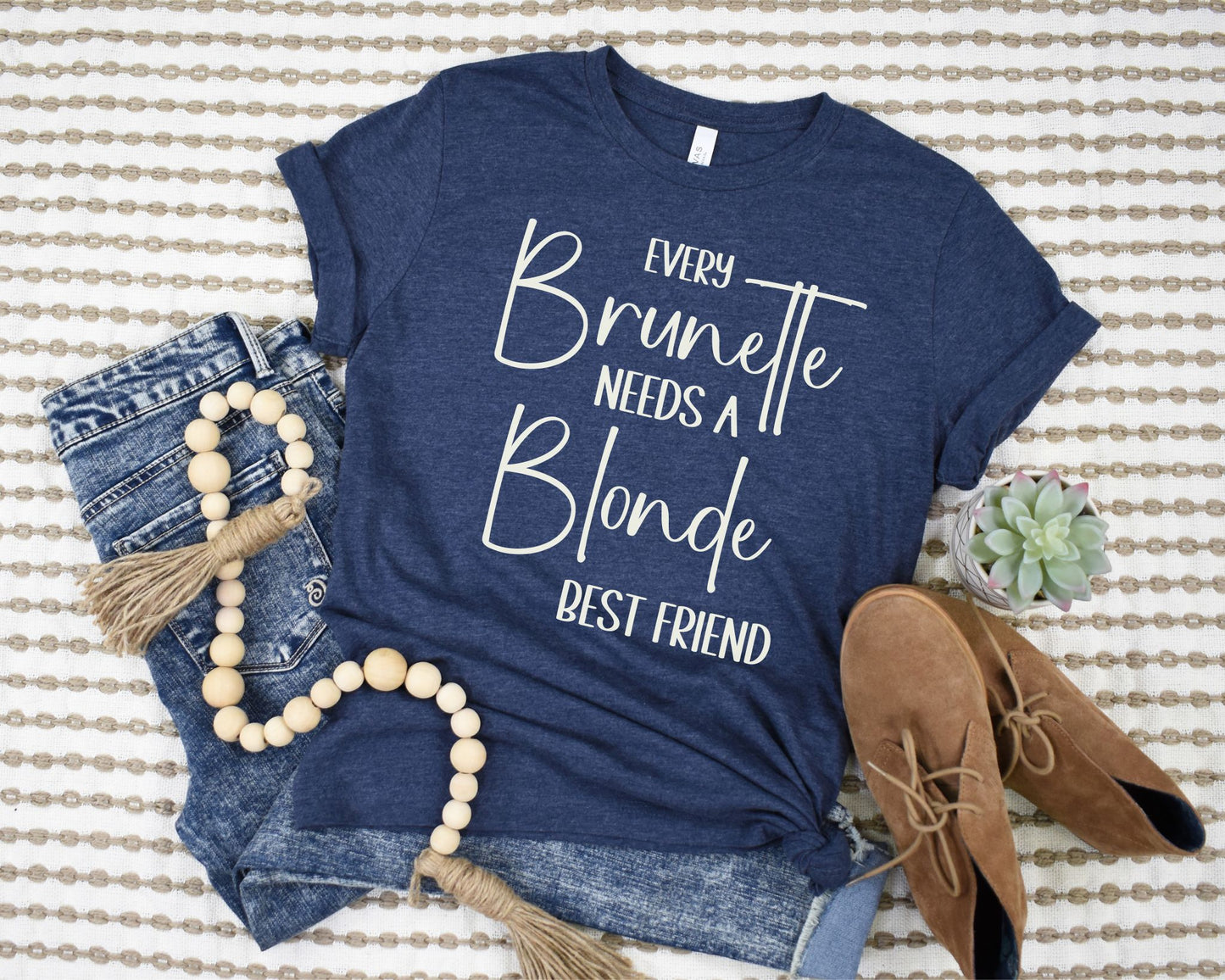 Every Brunette Needs a Blonde BFF (HeatherMauve/HeatherPeach/HeatherNavy/Navy)