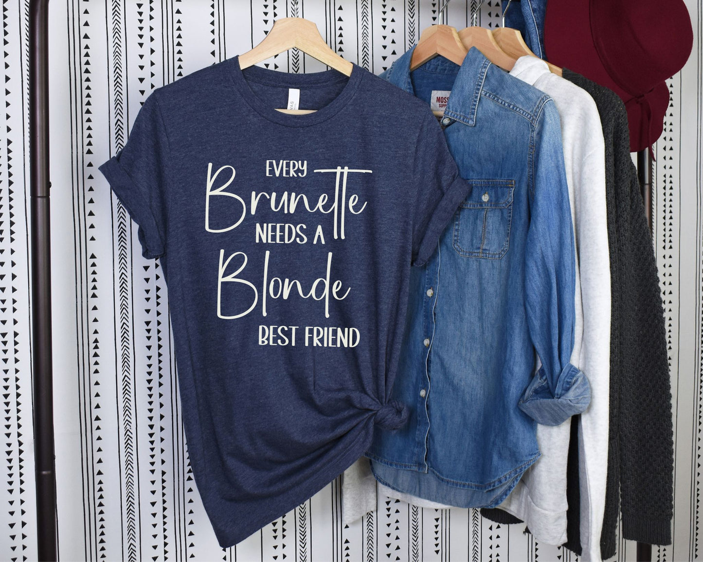 Every Brunette Needs a Blonde BFF (HeatherMauve/HeatherPeach/HeatherNavy/Navy)