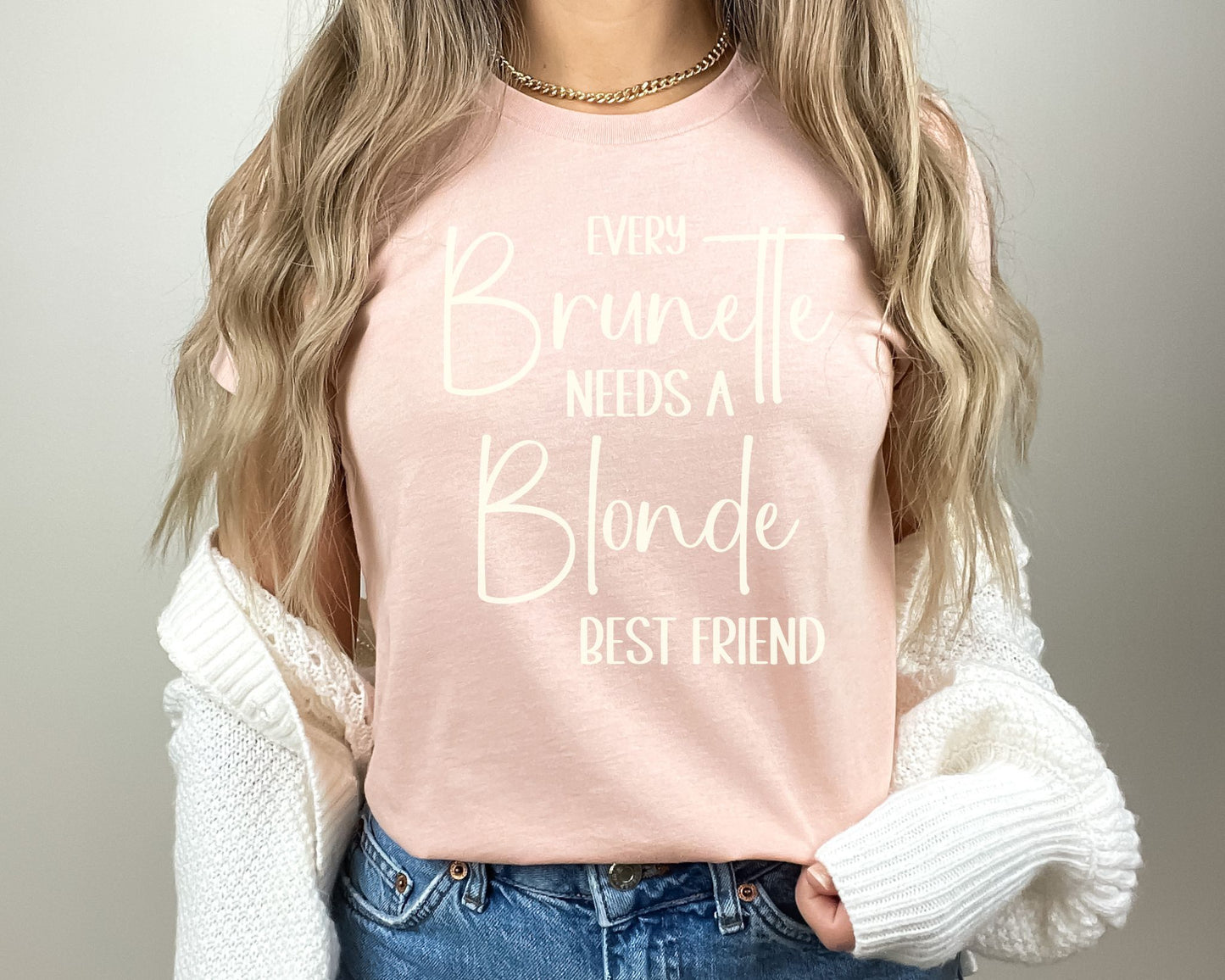 Every Brunette Needs a Blonde BFF (HeatherMauve/HeatherPeach/HeatherNavy/Navy)